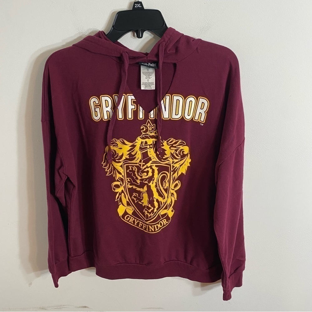 Harry Potter Gryffindor Peek a Book Neck Sweatshirt XXL Red Gold Women’s - Picture 2 of 6